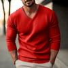 Men's  V-Neck  Self-Cultivation  Pullover  Long Sleeves  Sweater