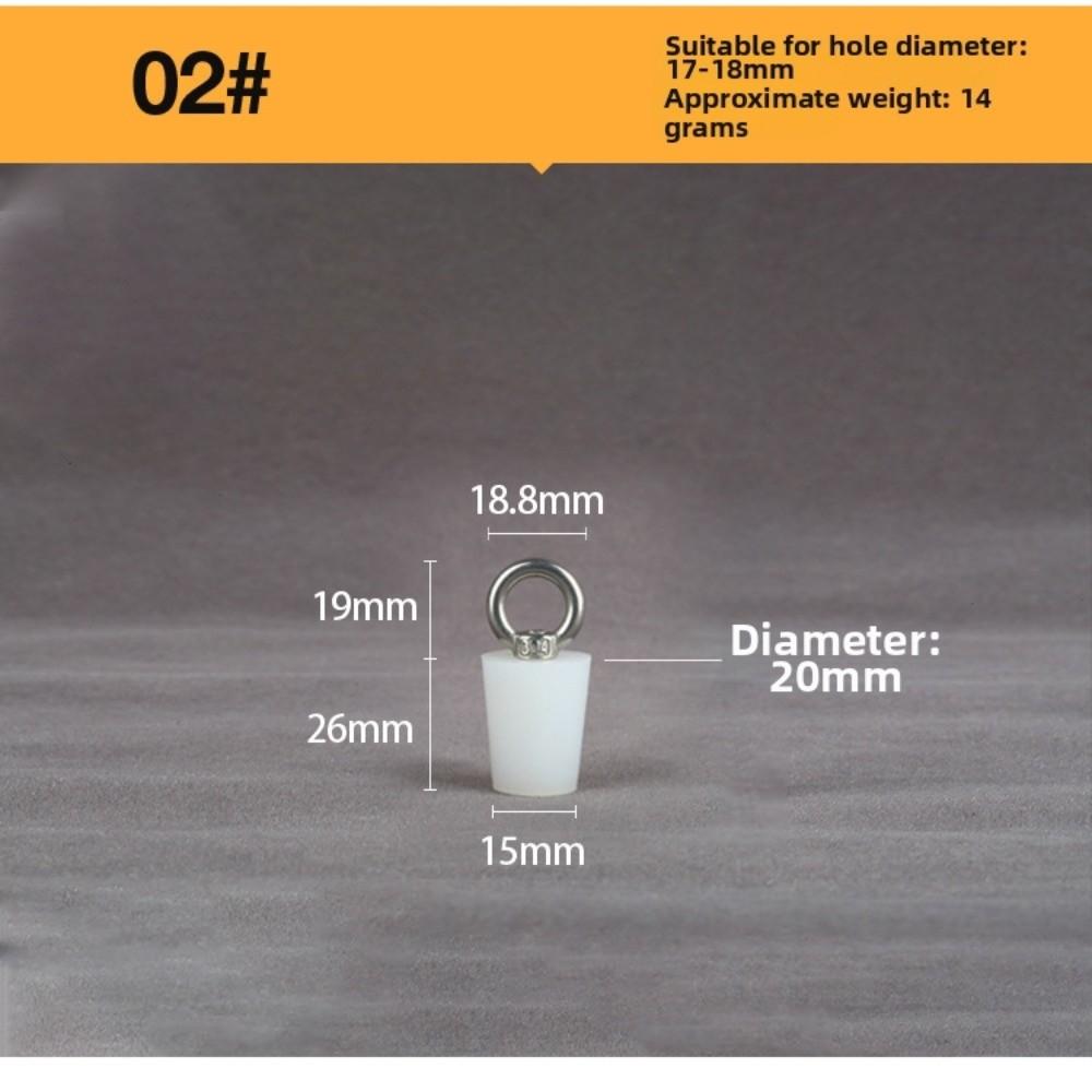 

Tapered Silicone Rubber Stopper with Steel D Ring Solid Sealing Plug Bung Universal Waterproof Tube Hole Plug Industrial Use