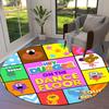 Hey Duggee Custom Name Round Area Rug,Carpet Rug for Living Room Bedroom Sofa Playroom Decor,Non-slip Floor Mat