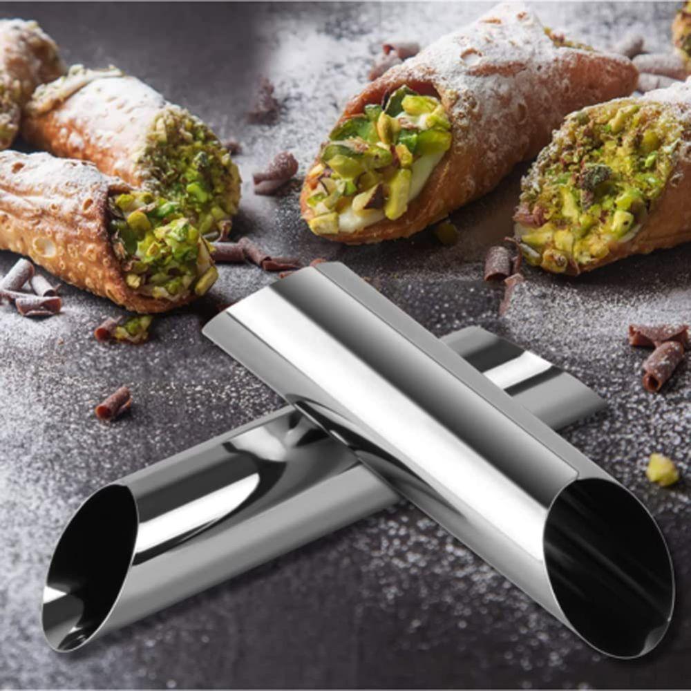10pcs Stainless Steel Croissant Mold S/M/L Conical & Beveled Cylinders Dough Roll Brioche Kitchen Baking Supplies YMY