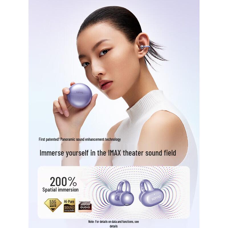 SANAG S6S Pro AI Ear Clip Open-Ear Sport Headphones