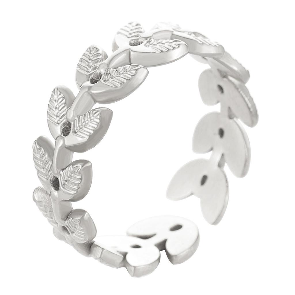 High-End Edelstahl Blumen- & Seestern Offener Ring für Damen