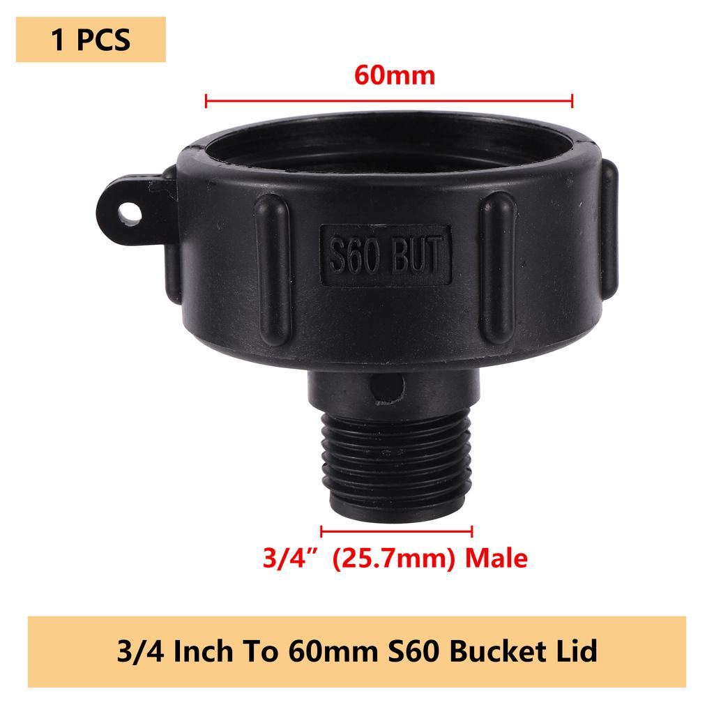 45/43mm Ibc Suitcase Water Tank Drainage Diversion Tube S60 Internal Thread Valve Cover Bucket Water Tank Nozzle Accessories
