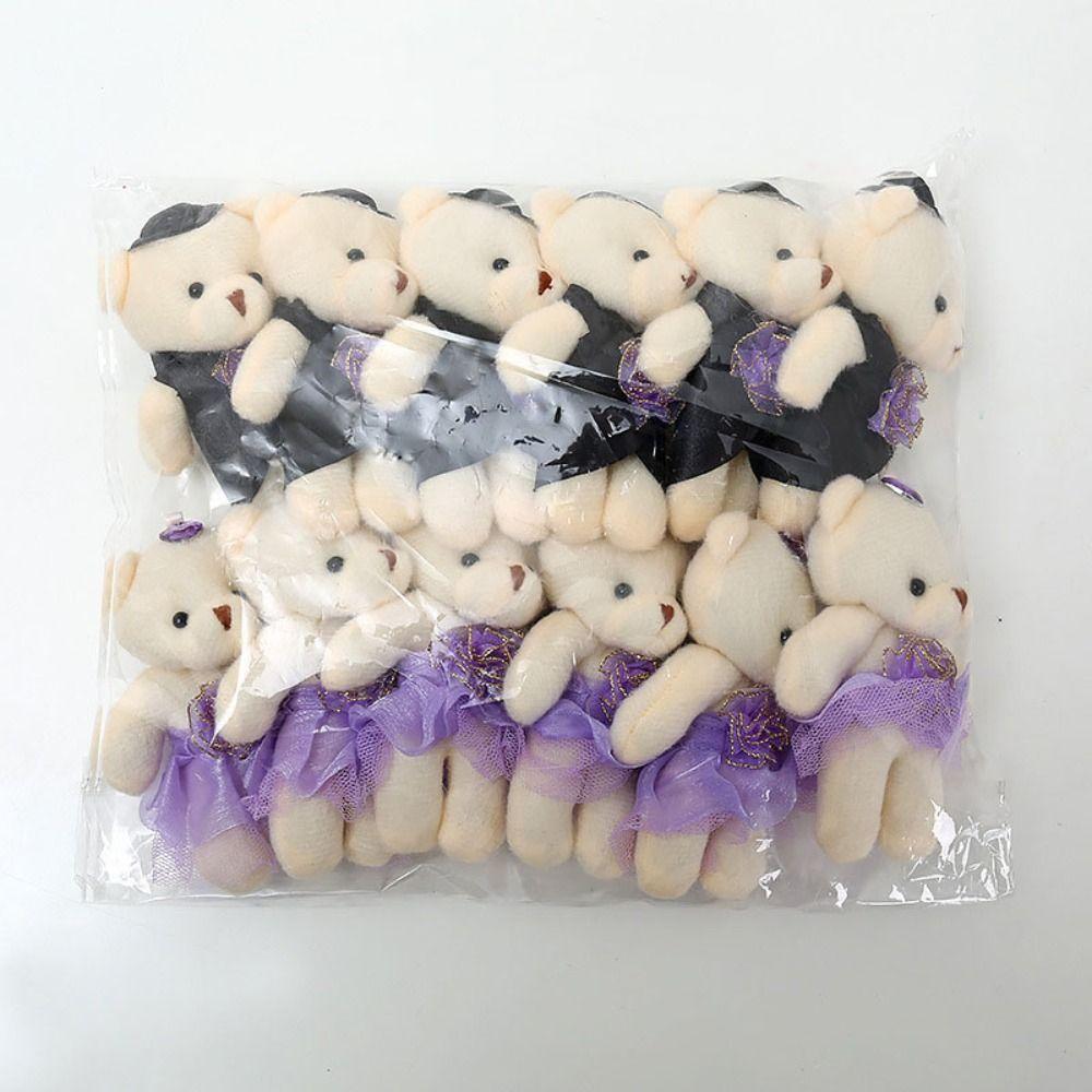 12pcs/bag Plush Animal Bear Plush Foam Toys Cartoon Cartoon Bouquet Doll Girl Birthday Gift