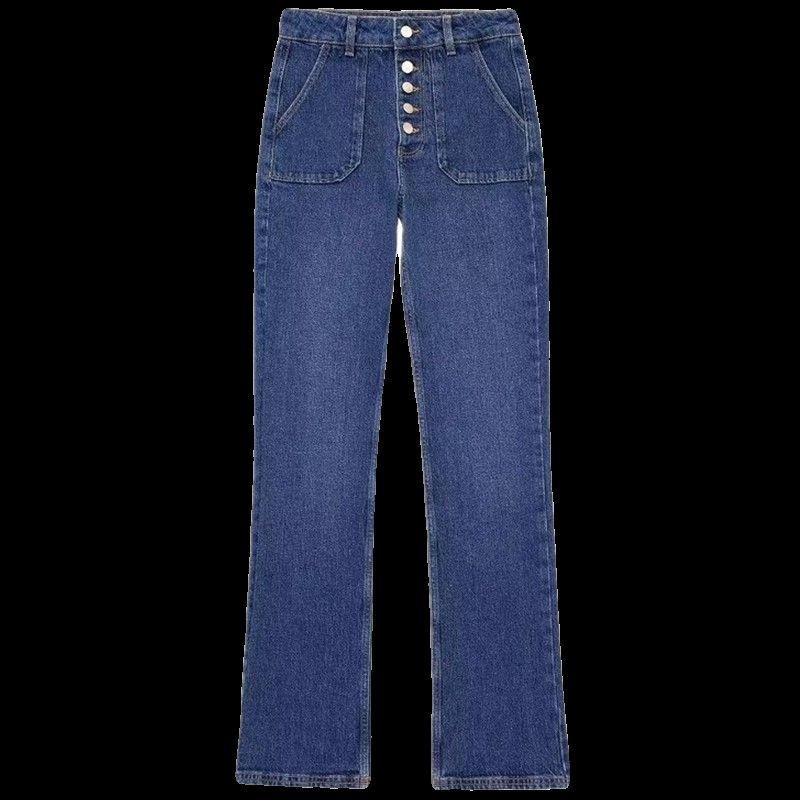 Fashion Style 2024 Summer New Arrival Women's Clothing Silm Easiest for Match High Waist Straight Speaker Denim 6164076