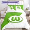 VfL Wolfsburg FC Printed 3PCS Bedding Set Breathable Duvet Cover with Pillowcases Decorative Bed Linen for Bedroom Home