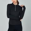 Yoga Wear Long-sleeved Tops For Women With Reflective Strips And Half-zip Sports Tops With Slim Waist And Running Training Fitness Tops