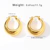 Golden Small Chunky Hoop Earrings for Women Lightweight Statement Party Jewelry Gift