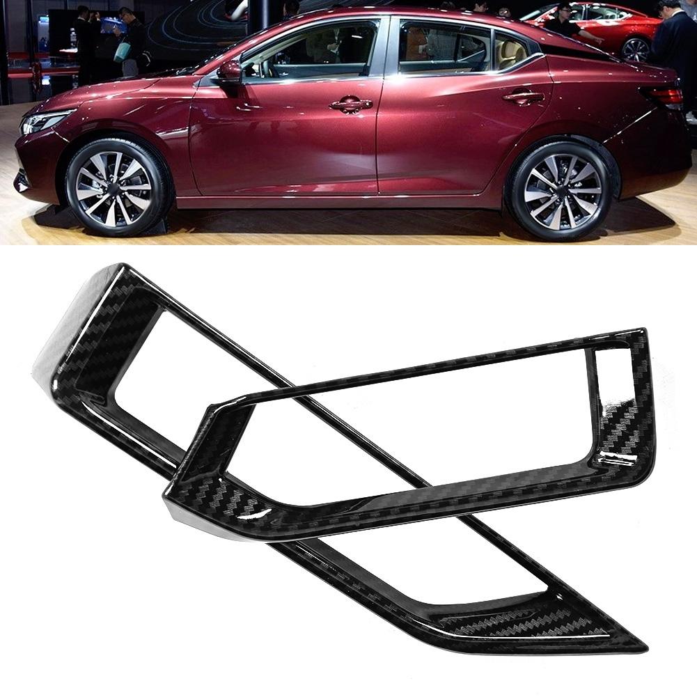 2PcsSet Carbon Fiber Style Front Side Air Vent Trim Fits for Nissan Sylphy Sentra 2020