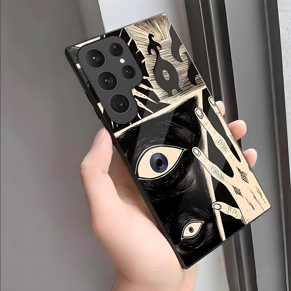 Foreign trade explosion art totem eyes suitable for Samsung S22 + new mobile phone case s25ULtra glass case s24 +