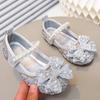 Little Girl's Fairy Style Pearl Rhinestone Bow Flats - Soft Sole Summer Fashion Banquet Shoes