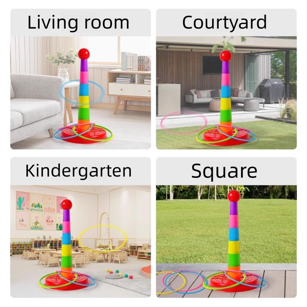Early Education Throw Circle Game Interactive Hoop Ring Toss Toys New Ferrule Stacked Toys  Gifts