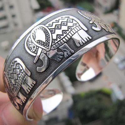 China Bester Preis Elefant Tibetisches Tibet Totem Armreif Manschette Armband Geschenk ADM