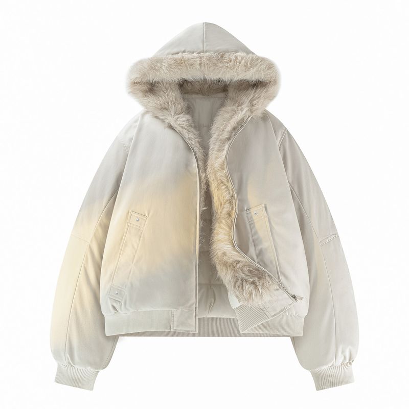 Thick Fur Lining~Winter Men's Casual Cotton Jacket European Couple's Top Quality Autumn and Winter New Hooded Warm Coat Trendy