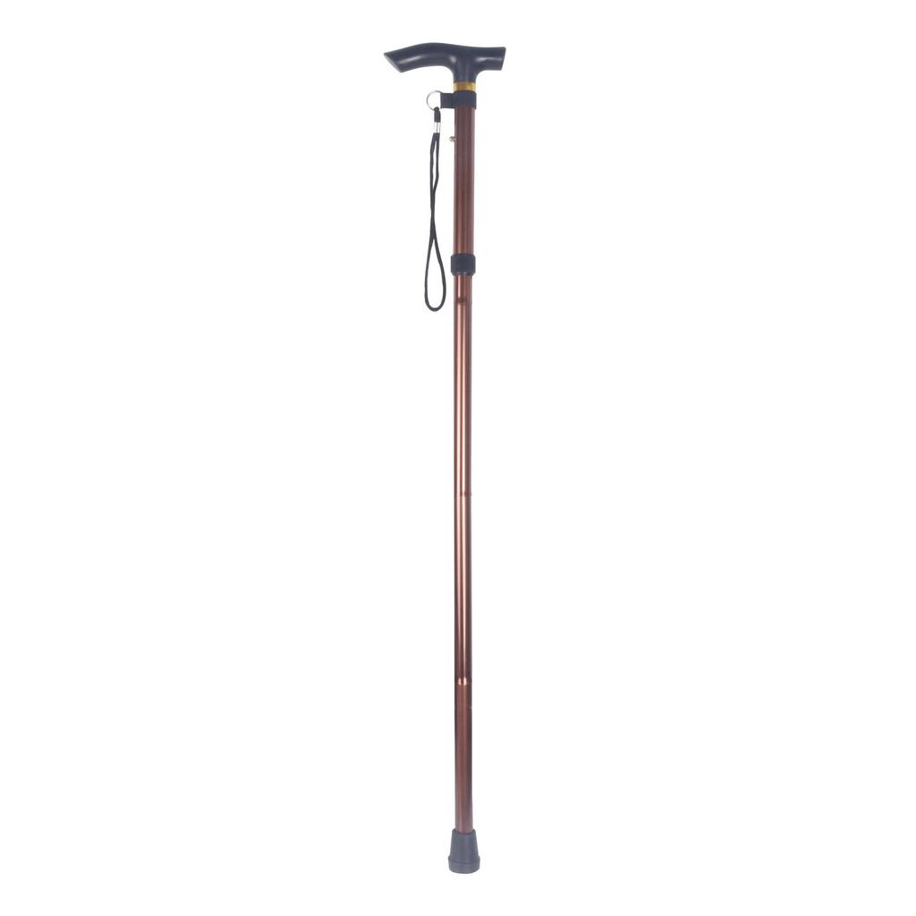 Reinforced Aluminum Telescopic Folding Walking Stick: Adjustable, Non-slip, Four-section Crutch for Hiking