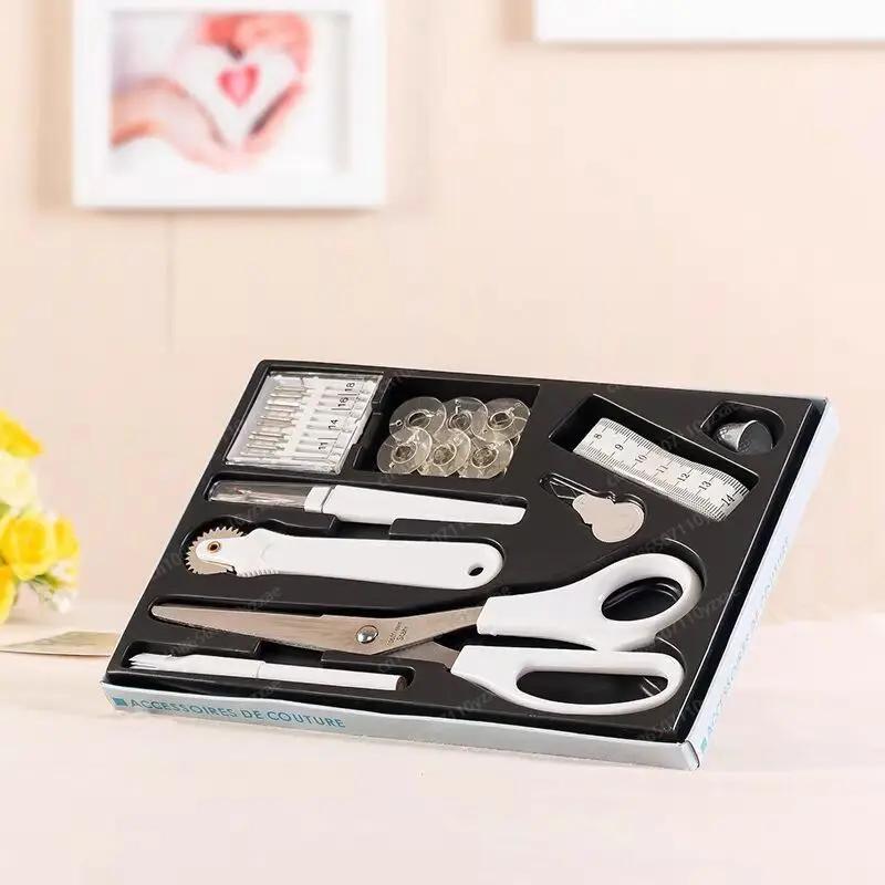 Sewing Machine Needle Threader, Tape Measure Scissors Shuttle Core, Brush Thimble Shuttle Core, Sewing Tool Box
