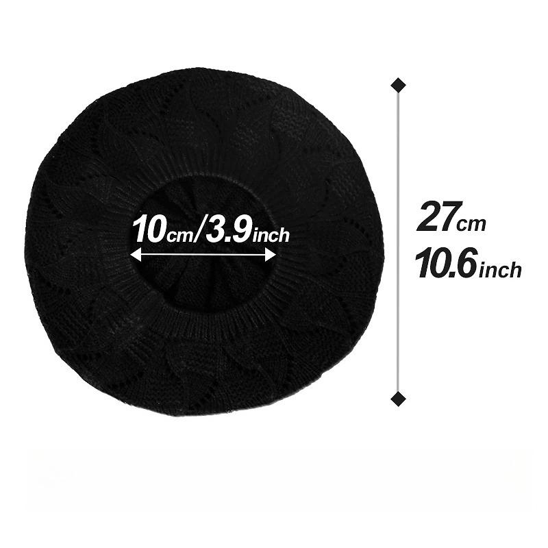 1Pcs Knitted Beret Women's Solid Color French Artist Casual Brimless Autumn Fashion Warm Atmosphere Literature and Art