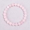Rose Quartzs Bracelet Pink Crystal Natural Stone Beads Bracelets Madagascar Round Bead Stretch Healing Lovers Women Jewelry Gift