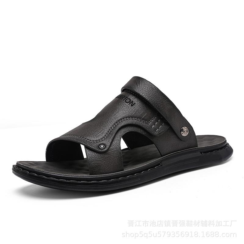 

Сандалии мужские модные износостойкие для улицы, шлепанцы двойного назначения, мужские повседневные европейские и американские летние новые нескользящие пляжные туфли на мягкой подошве 44