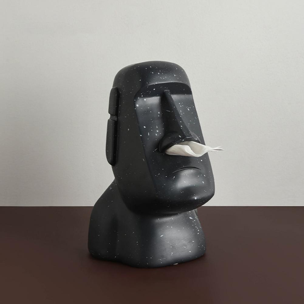 Tissue Holder Nordic Style Napkins Case Space Saving Napkin Holder Statue Design Paper Towel Box Stone Portrait Tissue Box