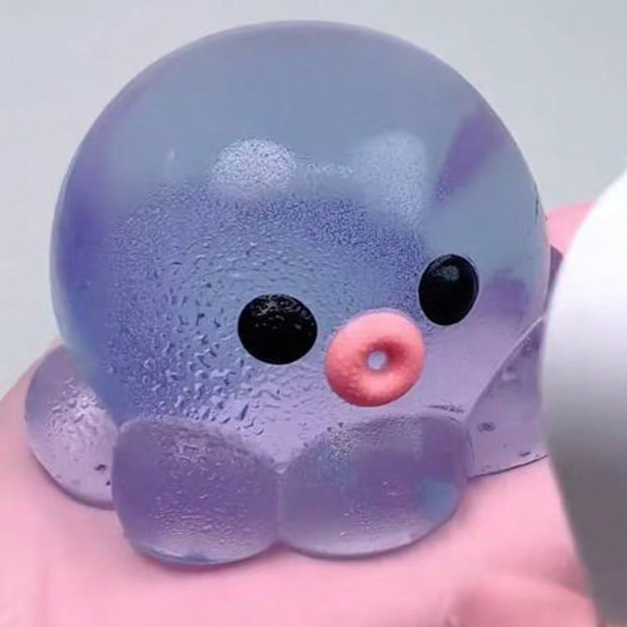 3 Stück Oktopus Squishy Stressabbau-Set Super Langsamer Rückprall , Niedliche Kreative Designs , Zufällige Zusammenstellung , Ideal für Partygeschenke