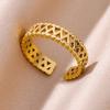 Women Rings Stainless Steel Gold Color Finger Ring for Female Simple Aesthetic Jewelry Accessories Handmade Gifts Anillos Mujer