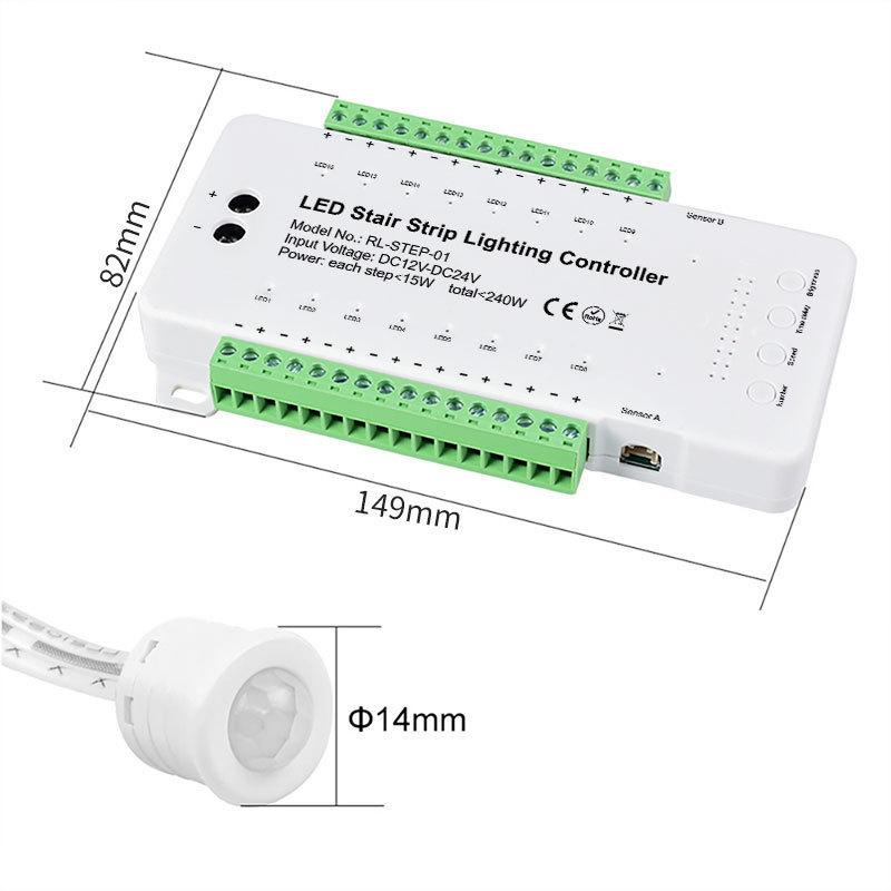 Led Stairway Light Controller With Pir Sensor For Smart Home Automation
