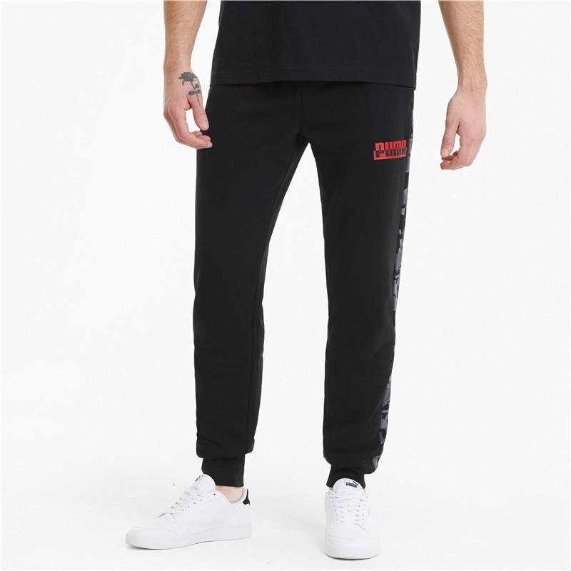 Puma Core Camo Tapered Joggers Men Bottoms Black 588500-01