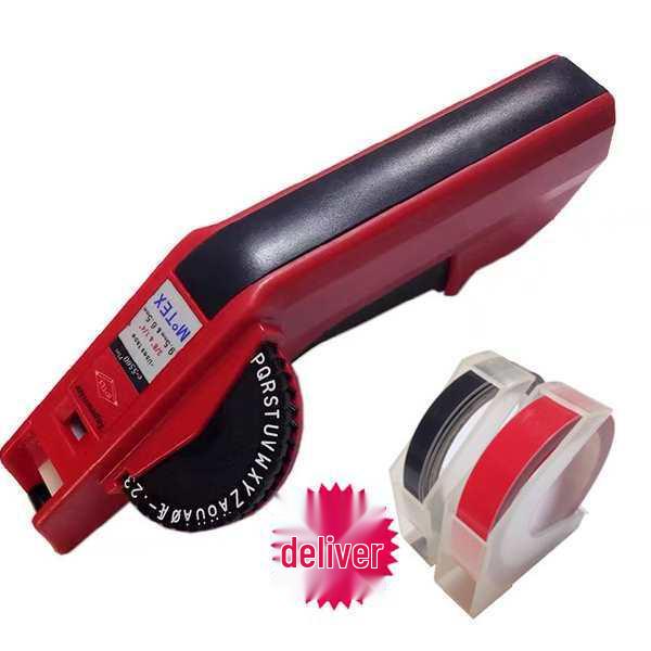 E-505 Manual Labeling & 3D Embossing Machine - Number & Price Marker, English Dymo 1610 Equivalent