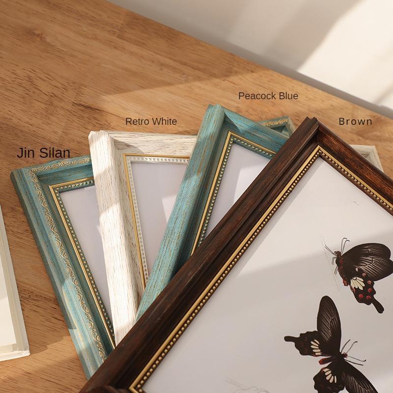 1pcs Retro Photo Frames Hanging Wall Picture Frame 6inch 7inch 8inch 10inch A4 Family Photo Frame