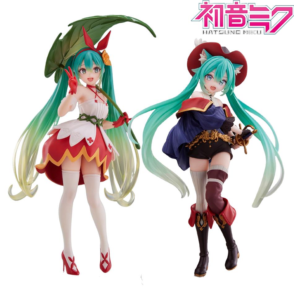 New Hatsune Miku Anime Figure Toys Puss in Boots Kawaii Cartoon Wonderland Thumbelina Action Figurine Model Dolls Birthday Gifts