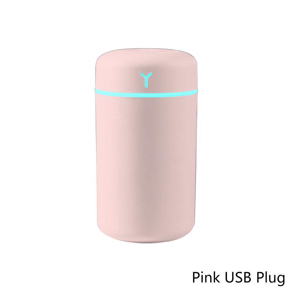 Přenosný 420ml zvlhčovač vzduchu Zvlhčovač aromatického oleje pro domácí auto USB rozprašovač chladné mlhy s barevným jemným čističem nočního světla