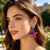 USA Flag Acrylic Dangle Drop Earrings Independence Day-Themed Earrings Comfortable To Wear Multiple Styles for Sports Holiday Outfits