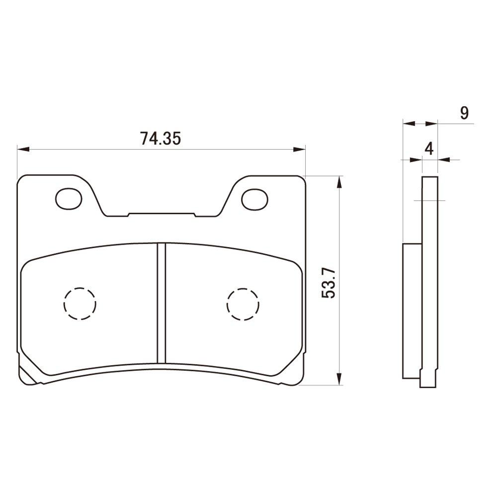 Daytona Motorcycle Brake Pads Red Pads FZR1000 TDM850 Front 79822 Serial 38 (Semi-Metal Pads) V-MAX (93-07) (89-90) [5GG] (98-01) Etc. No.