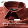 Camicia Casual da Uomo FIRS 100% Cotone Spazzolato a Manica Lunga