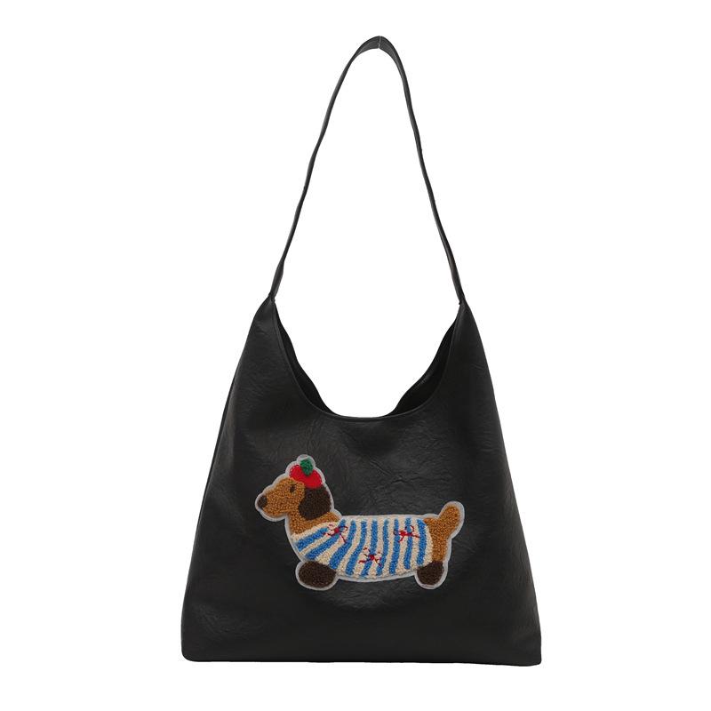 Tote Bag Season Large Capacity Simple Fashion Shoulder Bag Cartoon Puppy Women'S Bag