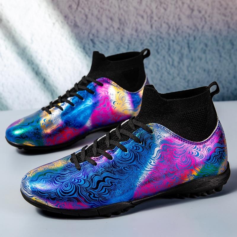 Football Shoes Size 35-46 Men/Women's Camoufl E Football Boots Rubber Soft Sole Short Nail Artificial Turf Youth Children Football Shoes