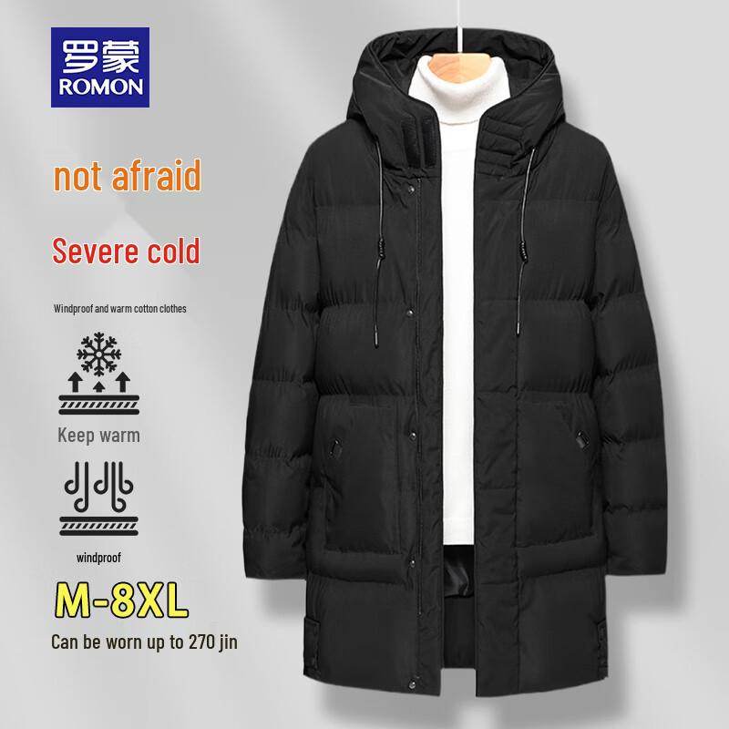 

ROMON Men s Winter Mid-Length Padded Jacket 5XL