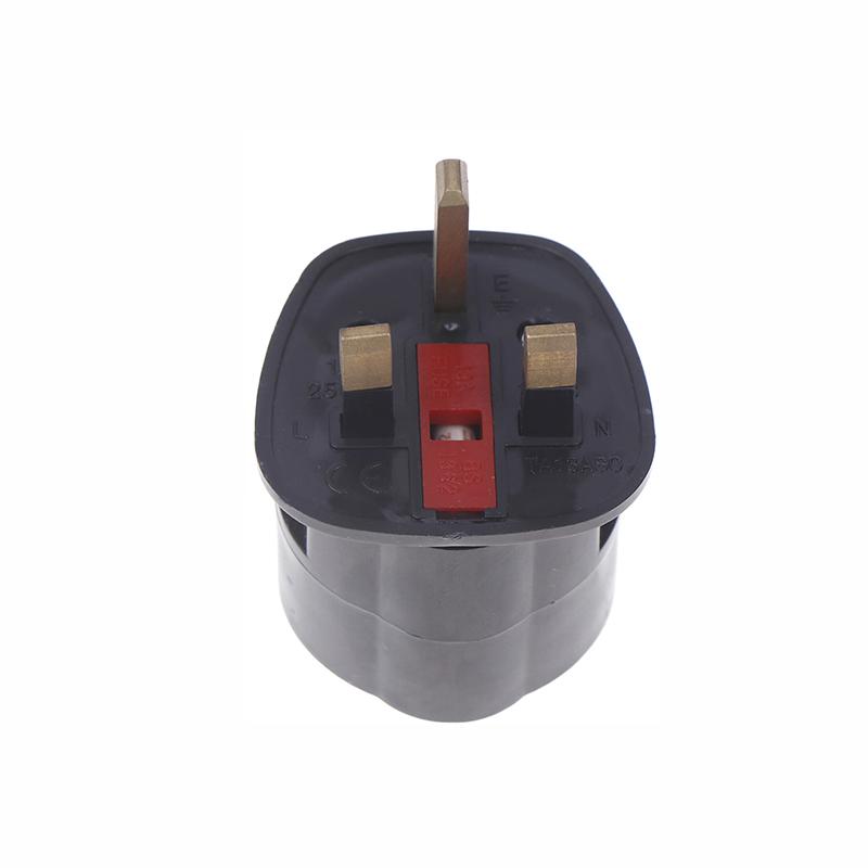 

250 В 13 А Многофункциональный адаптер вилок Eu Европейский в UK 2-контактный преобразователь мощности розетка путешествия Дубай Сингапур универсальный адаптер чёрный