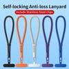 Tragbare Handy-Handschlaufe aus Nylon, farbig, sturzsicher, Lanyard mit Befestigungslaschen, abnehmbare Handy-Hängeschnur mit Clip