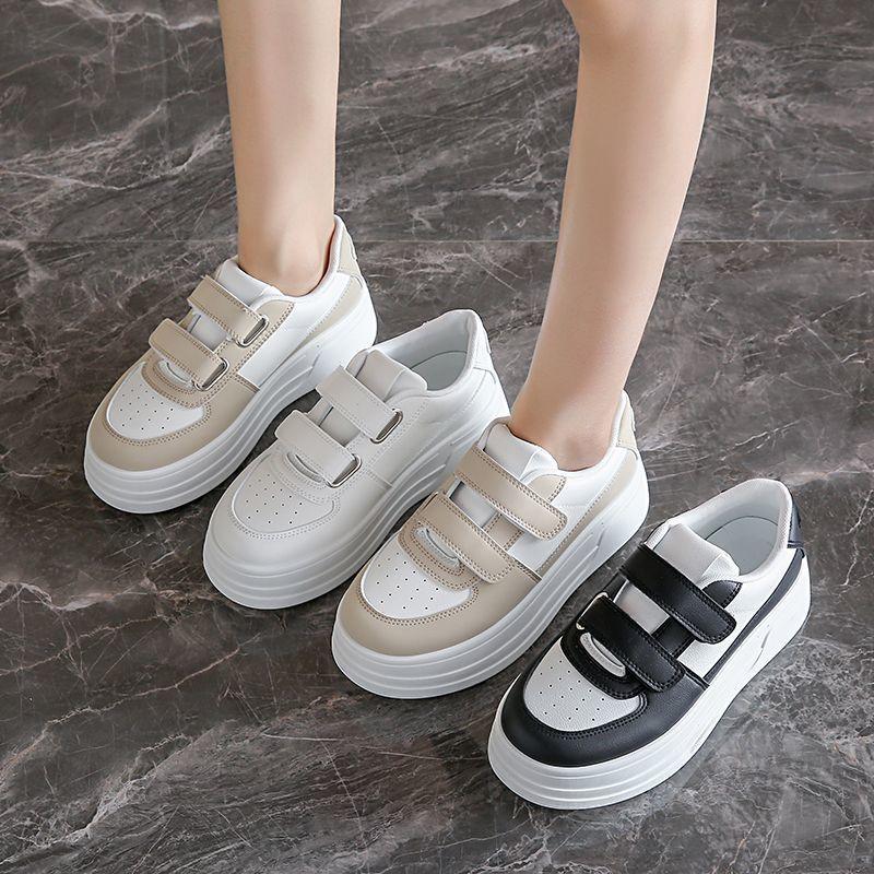 Velcro little white shoes women's 2025 spring new platform casual heightening shoes fashionable versatile classic sports board shoes