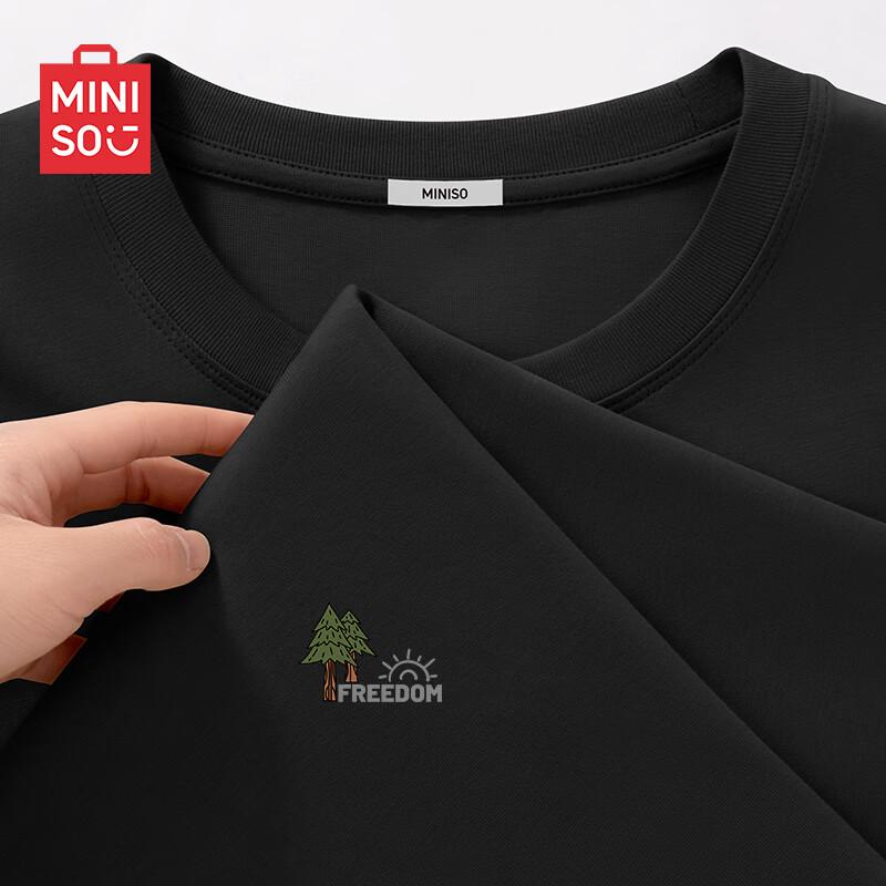 MINISO Men's Mountain Series Pure Cotton Loose Fit Short Sleeve T-Shirt