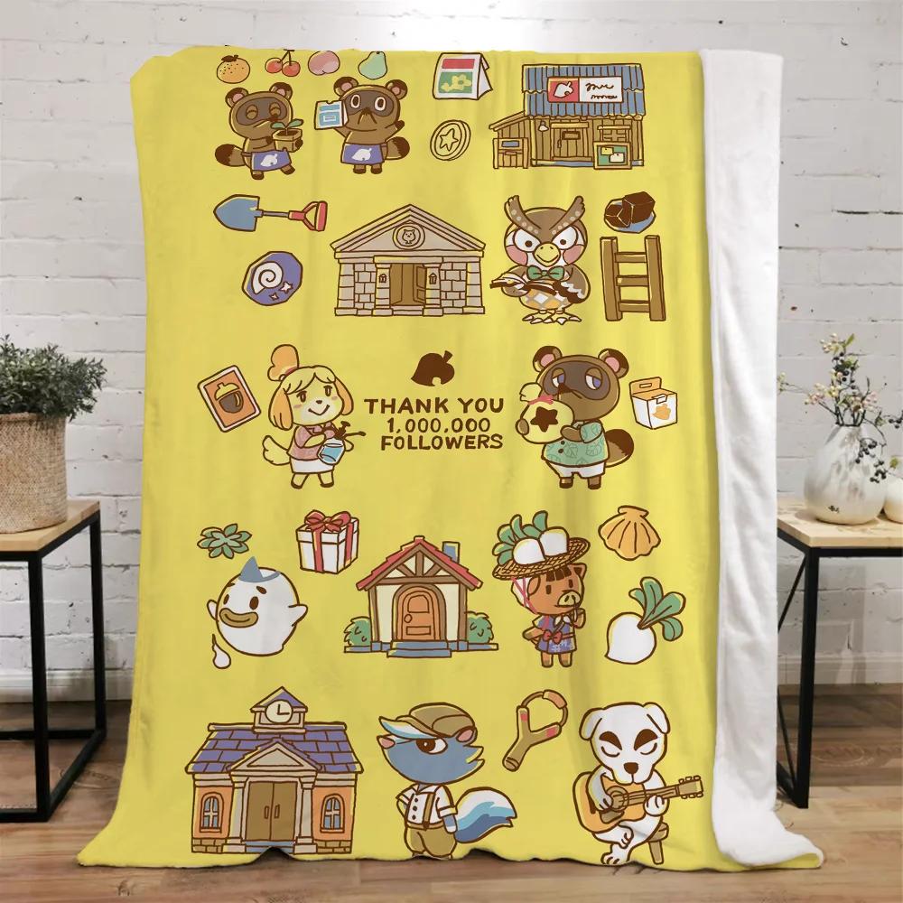 

Animal Crossing Decorative Blanket Sofa Winter Custom Blankets Characters Luxury Bedding Home Interior Beach Towel Fluffy Plaid 75x90cm