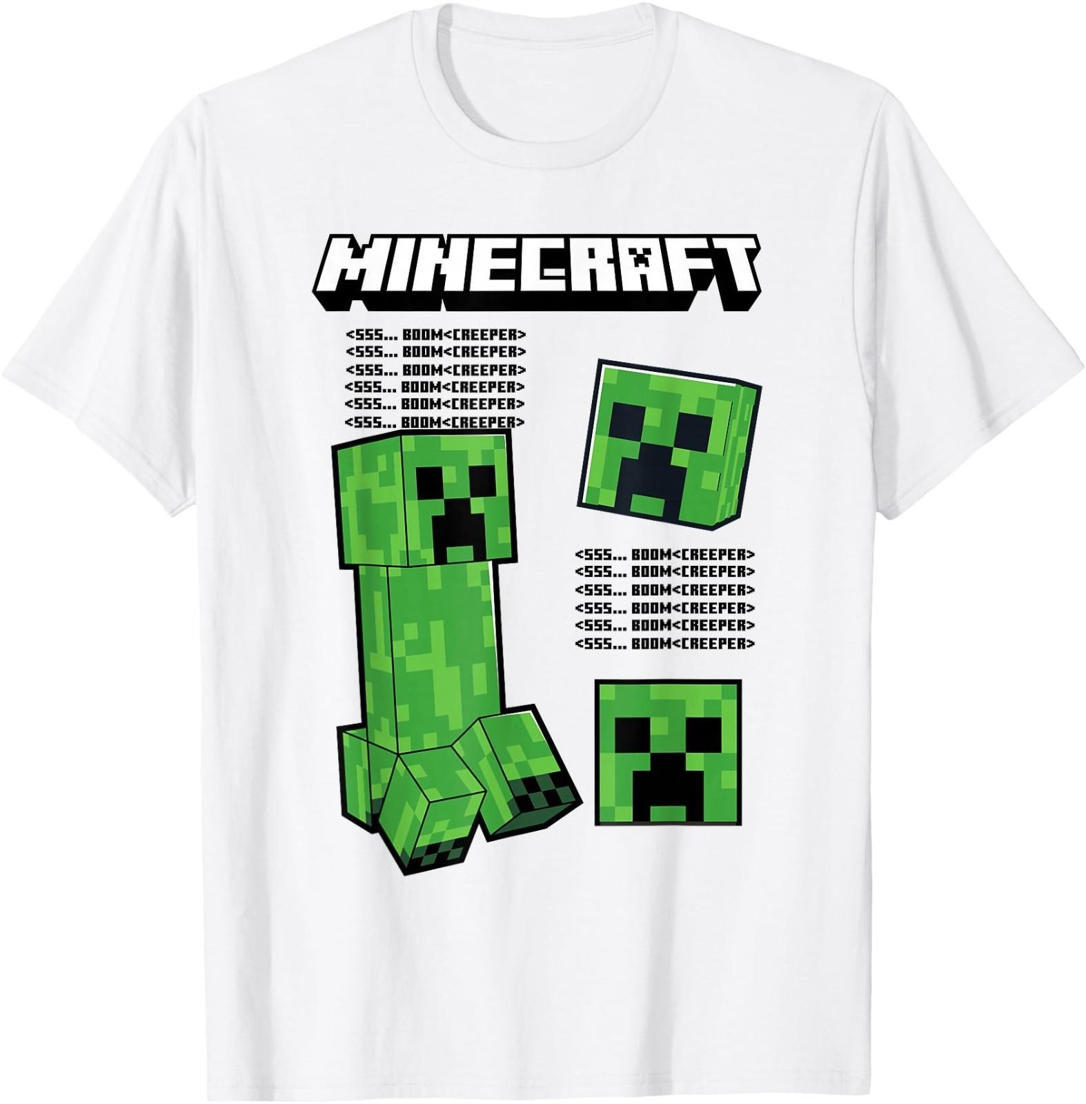 Футболка с дизайном Крипера из Minecraft и парящими головами S