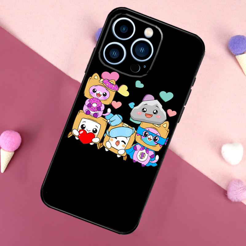 Lankybox Cute Phone Case For iPhone 13 12 11 14 Pro Max Mini X XR XS MAX 14 Plus Cover