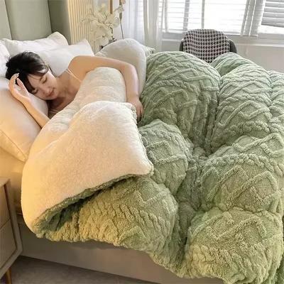 Neue, superdicke, warme Winterdecke für das Bett, künstliche Lamm-Kaschmir-Gewichtsdecken, weiche, bequeme, wärmende Steppdecke