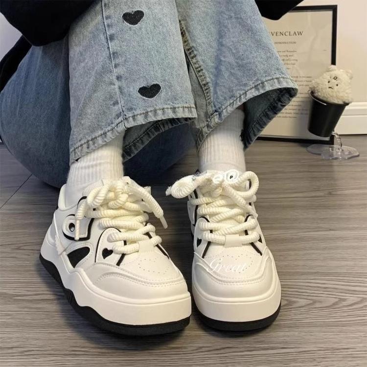 Shoes women's autumn new retro casual original niche college wind board shoes women's bread sports shoes
