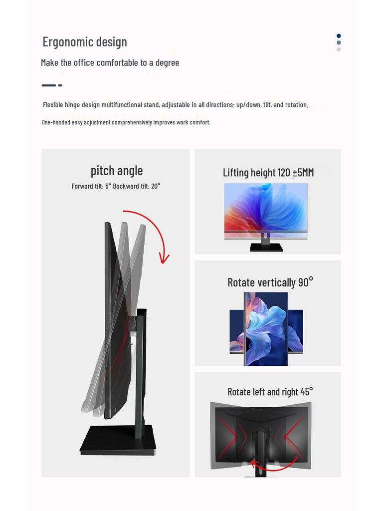 24" Bezel-less High Refresh Rate Gaming Monitor with HD LCD Screen (Available In 19"/22"/27")