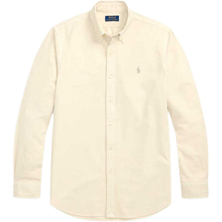 

Polo Ralph Lauren SS25 Cotton Embroidered Solid Long Sleeve Shirt Men shirts Natural-Beige MNPOWOV16824252-101 M