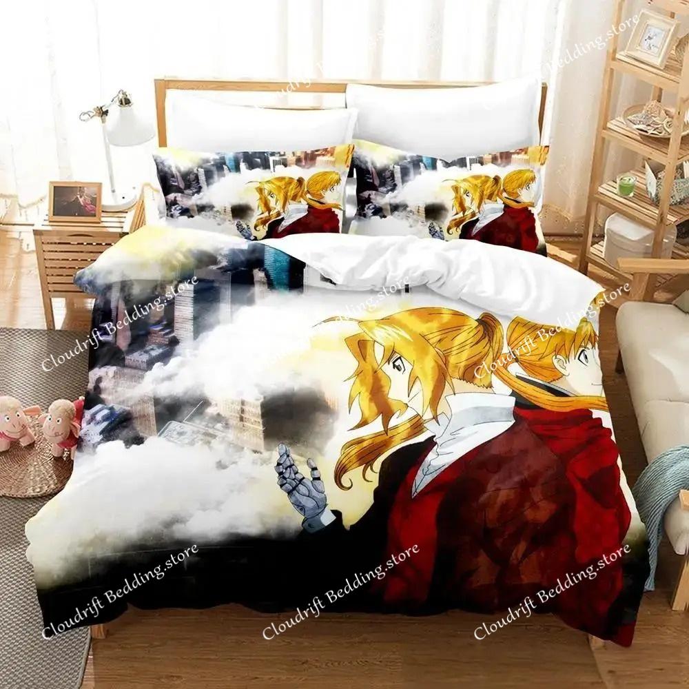 Fullmetal Alchemist Bedding Set Single Twin Full Queen King Size Bed Set Adult Kid Bedroom Duvet Cover Sets 3D Print Anime Bed